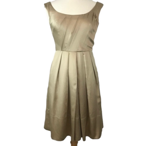 Banana Republic Silk Mini Dress Gold Size 6